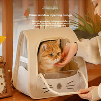 Mochila Transportín para Gatos con Ventana - Plegable y Transpirable