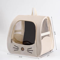 Mochila Transportín para Gatos con Ventana - Plegable y Transpirable